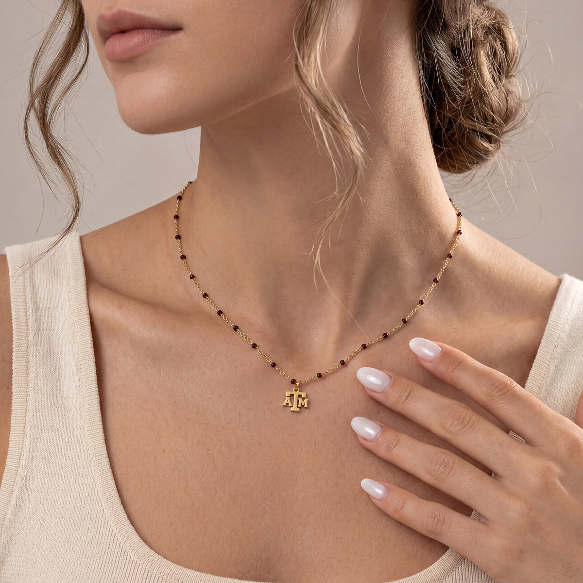 Texas A&M logo necklace