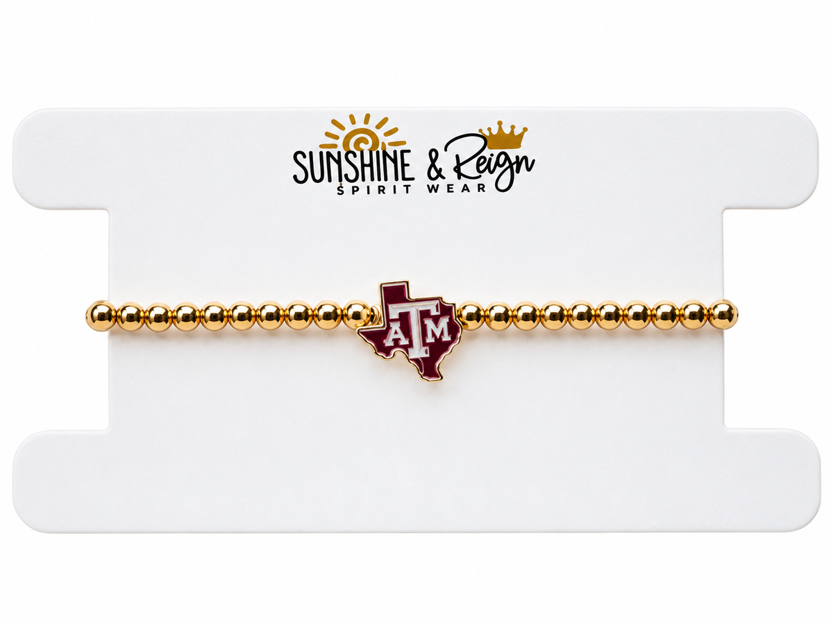 Texas A&M beaded bracelet