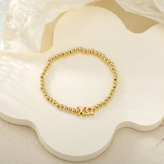 Chi Omega Beaded Bracelet
