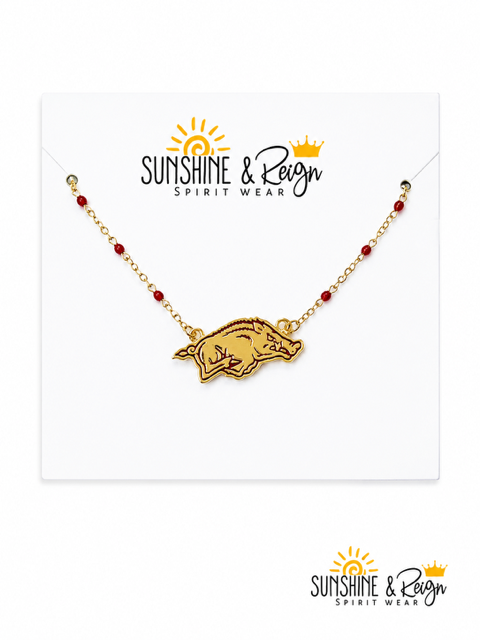 Arkansas Razorback Necklace