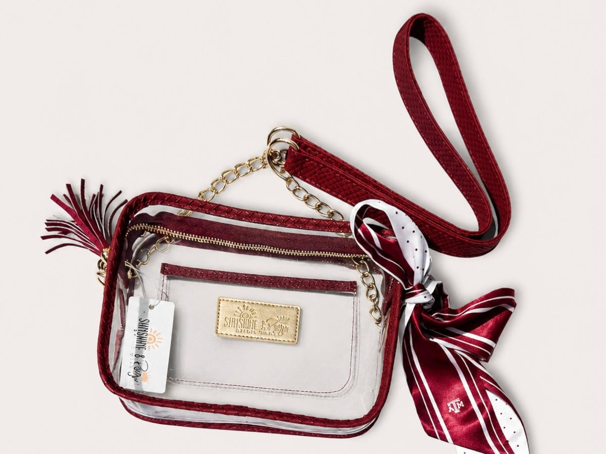 Maroon Stadium Crossbody