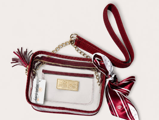 Maroon Stadium Crossbody