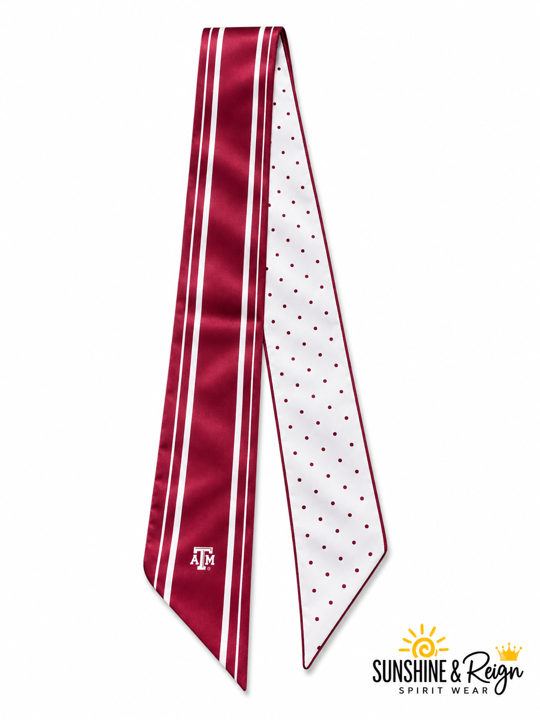 Texas A&M Striped Skinny Scarf