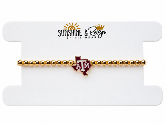 Texas A&M beaded bracelet