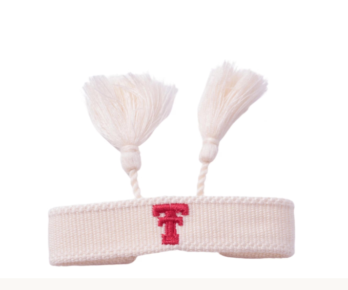 Texas Tech Logo Tassel Bracelet