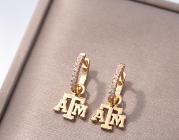 Texas A&M Huggie Earrings