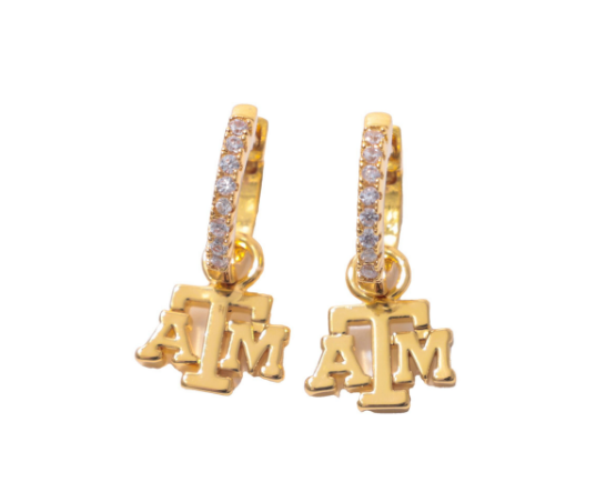 Texas A&M Huggie Earrings